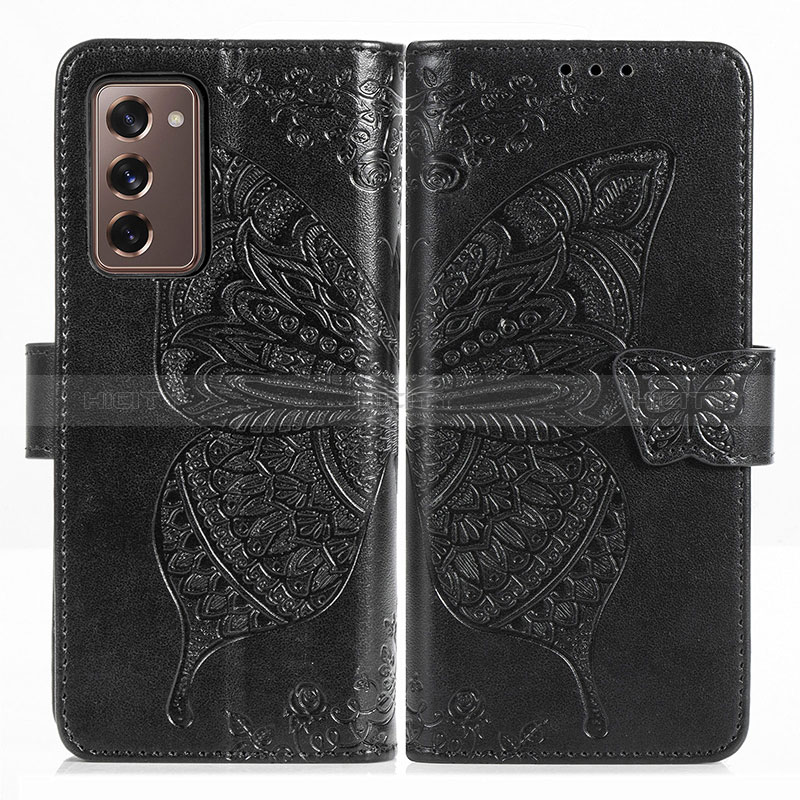 Custodia Portafoglio In Pelle Farfalla Cover con Supporto per Samsung Galaxy Z Fold2 5G