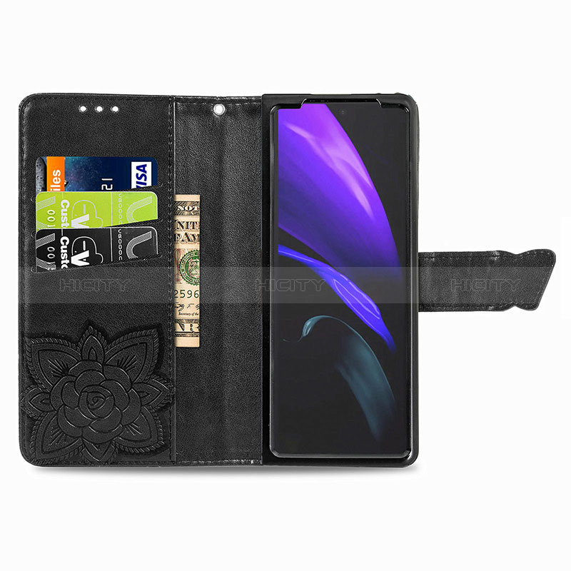 Custodia Portafoglio In Pelle Farfalla Cover con Supporto per Samsung Galaxy Z Fold3 5G