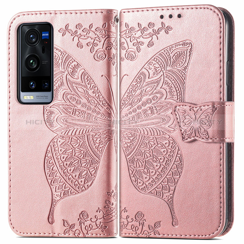 Custodia Portafoglio In Pelle Farfalla Cover con Supporto per Vivo X60 Pro+ Plus 5G