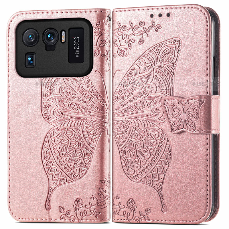 Custodia Portafoglio In Pelle Farfalla Cover con Supporto per Xiaomi Mi 11 Ultra 5G