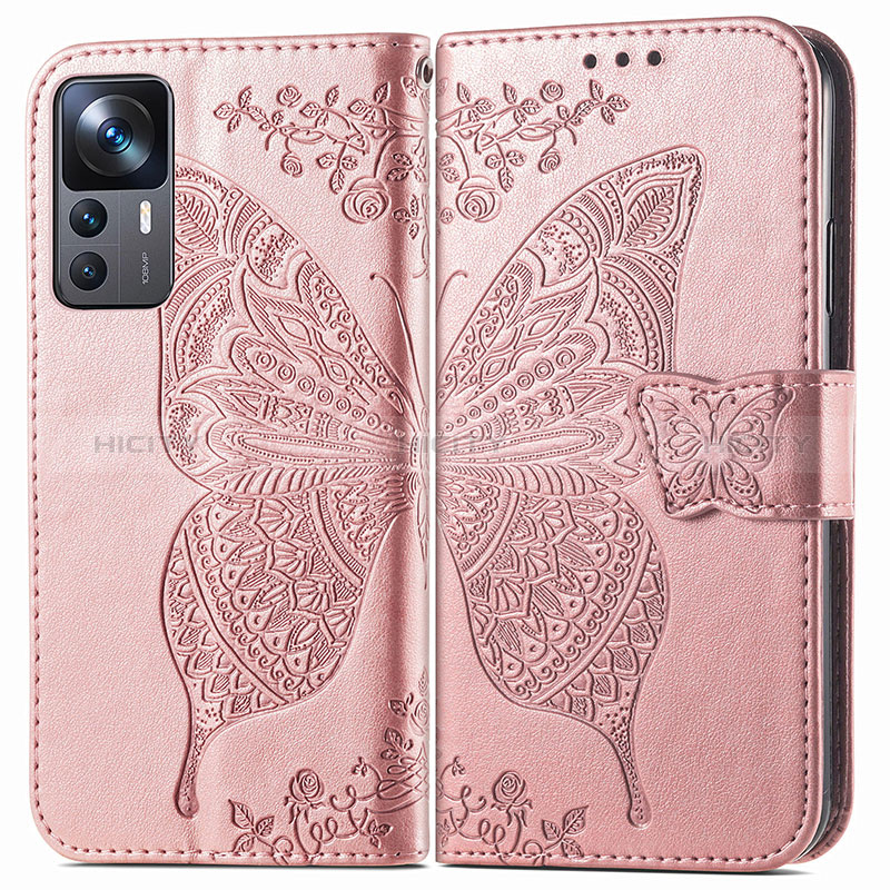 Custodia Portafoglio In Pelle Farfalla Cover con Supporto per Xiaomi Mi 12T Pro 5G