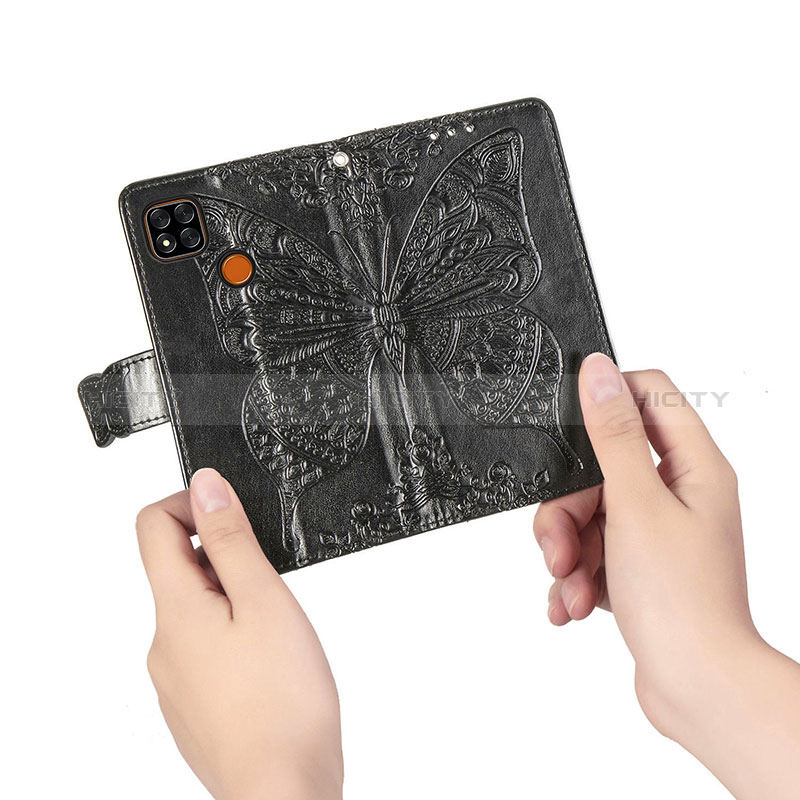 Custodia Portafoglio In Pelle Farfalla Cover con Supporto per Xiaomi Redmi 10A 4G