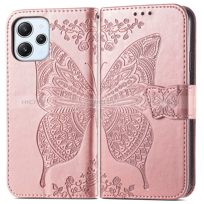 Custodia Portafoglio In Pelle Farfalla Cover con Supporto per Xiaomi Redmi 12 4G