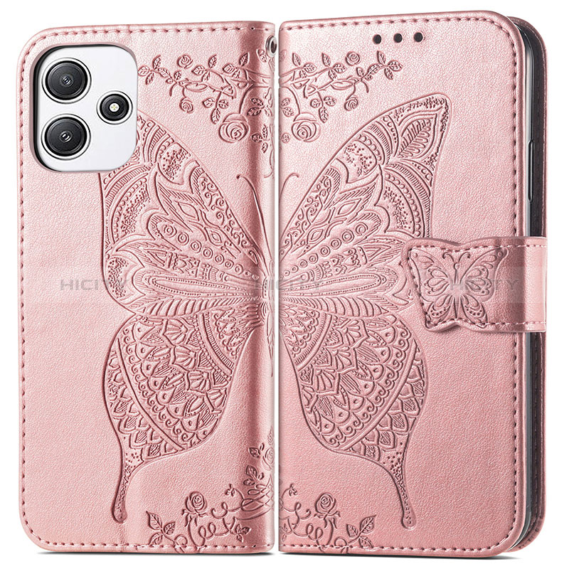 Custodia Portafoglio In Pelle Farfalla Cover con Supporto per Xiaomi Redmi 12 5G
