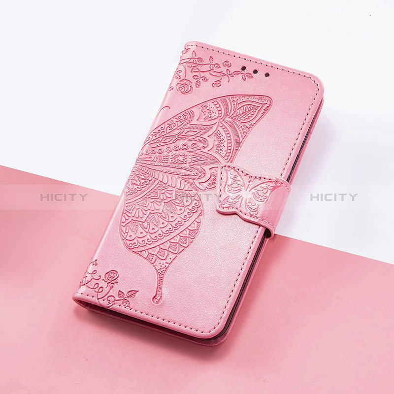 Custodia Portafoglio In Pelle Farfalla Cover con Supporto S01D per Huawei Honor 90 Lite 5G Rosa Caldo