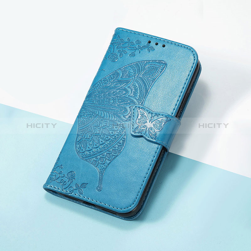 Custodia Portafoglio In Pelle Farfalla Cover con Supporto S01D per Huawei Honor Magic5 5G Blu