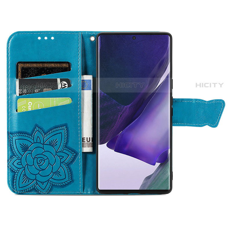 Custodia Portafoglio In Pelle Farfalla Cover con Supporto S01D per Samsung Galaxy S21 Ultra 5G