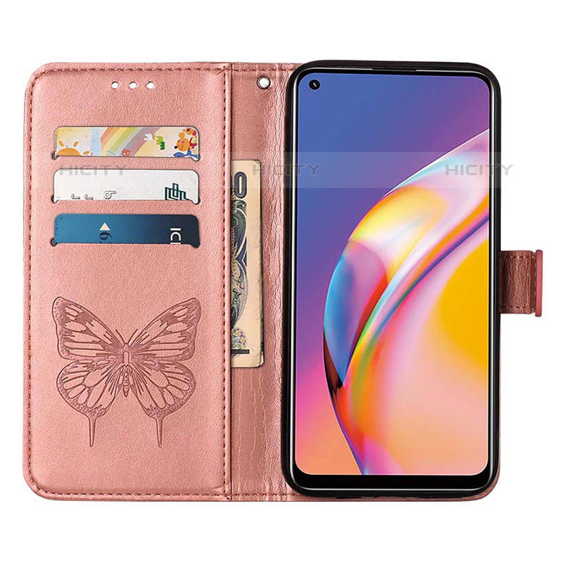 Custodia Portafoglio In Pelle Farfalla Cover con Supporto Y01B per Oppo A94 4G