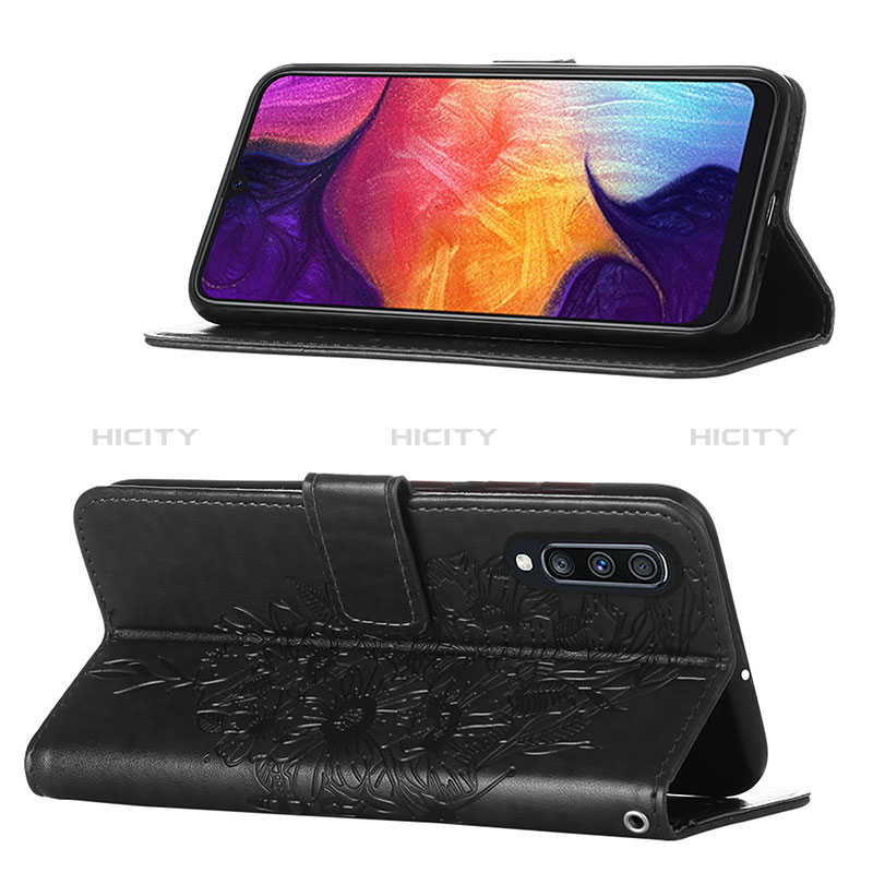 Custodia Portafoglio In Pelle Farfalla Cover con Supporto Y01B per Samsung Galaxy A50