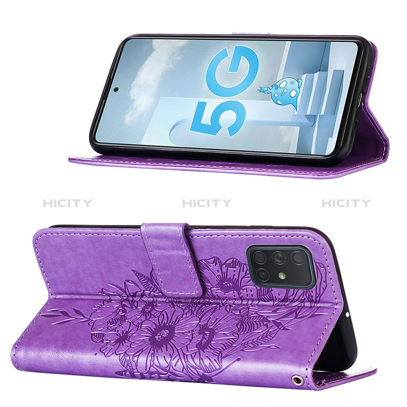 Custodia Portafoglio In Pelle Farfalla Cover con Supporto Y01B per Samsung Galaxy A51 4G