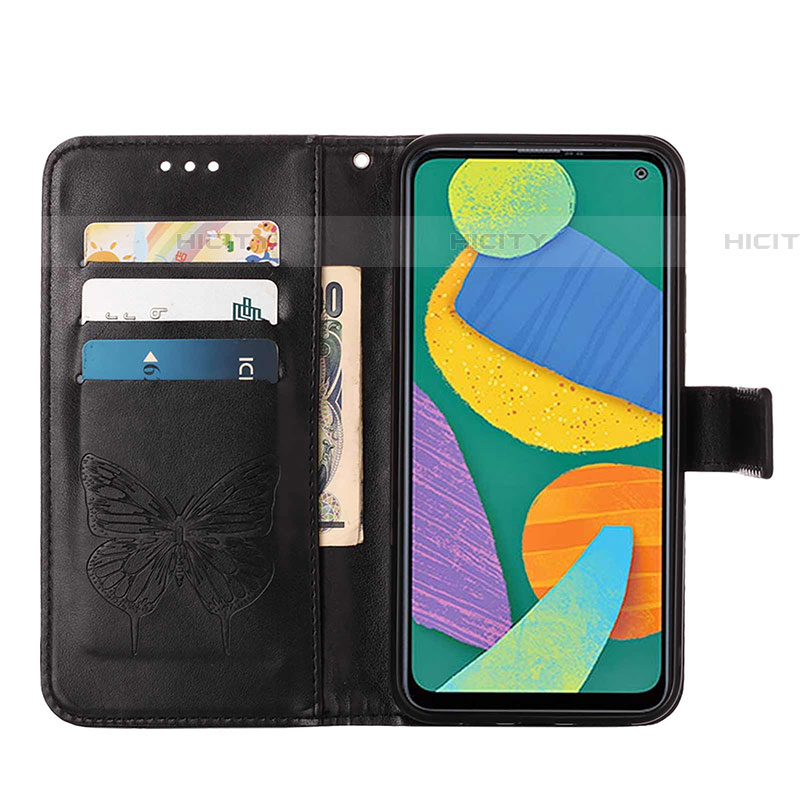 Custodia Portafoglio In Pelle Farfalla Cover con Supporto Y01B per Samsung Galaxy F52 5G