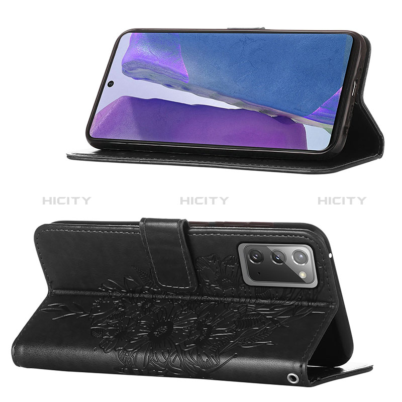 Custodia Portafoglio In Pelle Farfalla Cover con Supporto Y01B per Samsung Galaxy Note 20 5G