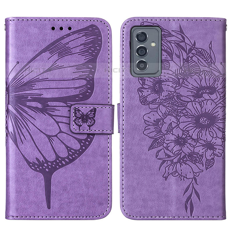 Custodia Portafoglio In Pelle Farfalla Cover con Supporto Y01B per Samsung Galaxy Quantum2 5G