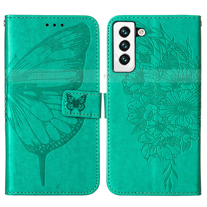 Custodia Portafoglio In Pelle Farfalla Cover con Supporto Y06B per Samsung Galaxy S21 5G