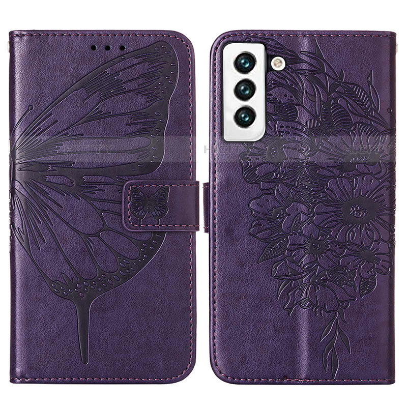 Custodia Portafoglio In Pelle Farfalla Cover con Supporto Y06B per Samsung Galaxy S21 Plus 5G