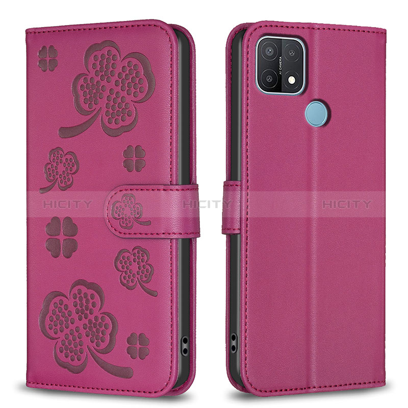 Custodia Portafoglio In Pelle Fiori Cover con Supporto BF1 per Oppo A15