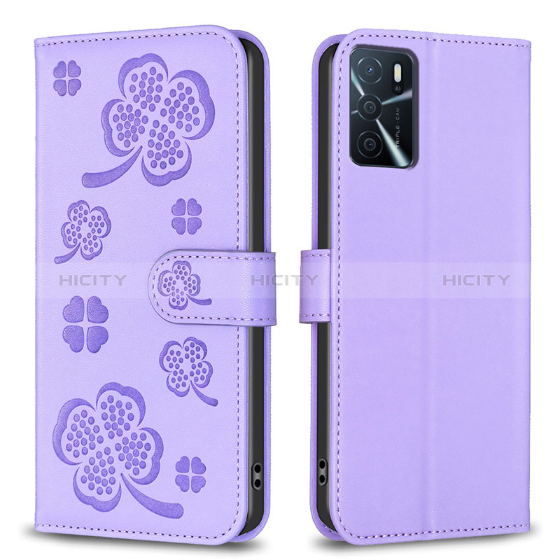 Custodia Portafoglio In Pelle Fiori Cover con Supporto BF1 per Oppo A54s