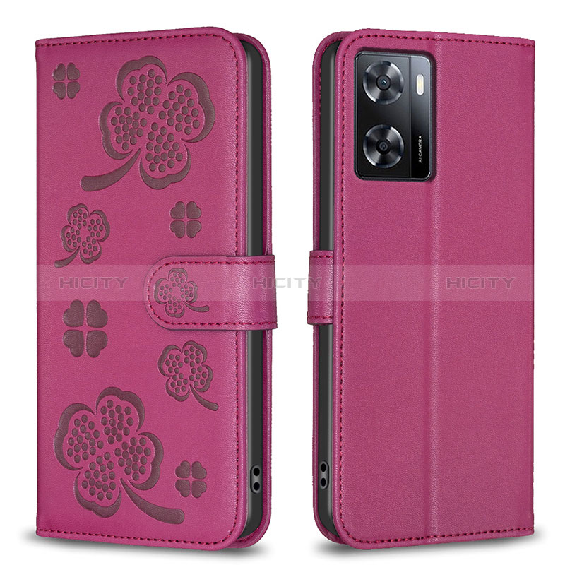 Custodia Portafoglio In Pelle Fiori Cover con Supporto BF1 per Oppo A57 4G