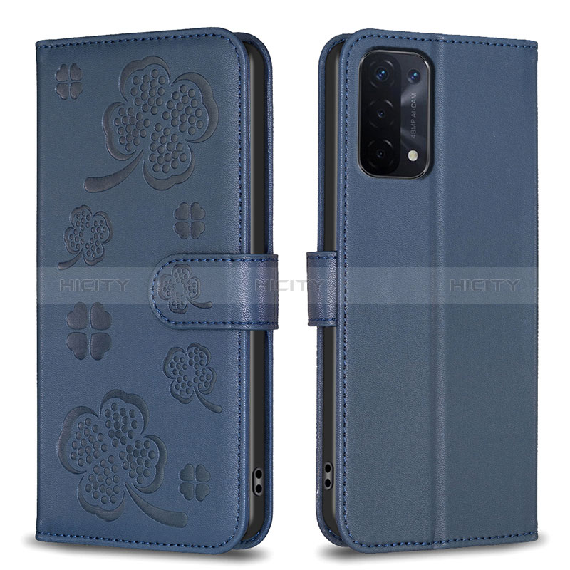 Custodia Portafoglio In Pelle Fiori Cover con Supporto BF1 per Oppo A74 5G