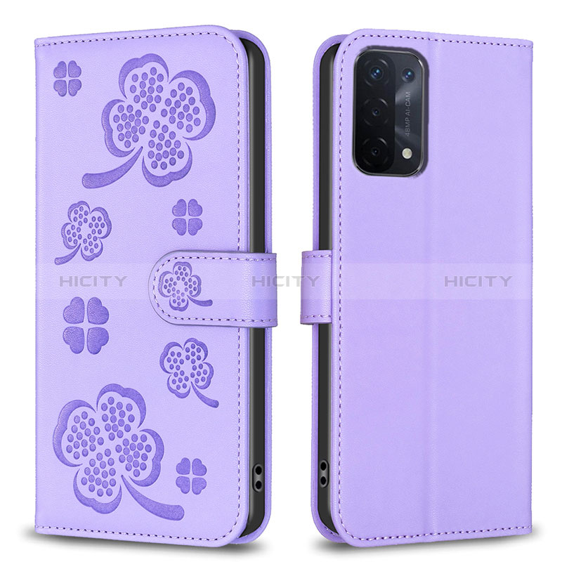 Custodia Portafoglio In Pelle Fiori Cover con Supporto BF1 per Oppo A93 5G