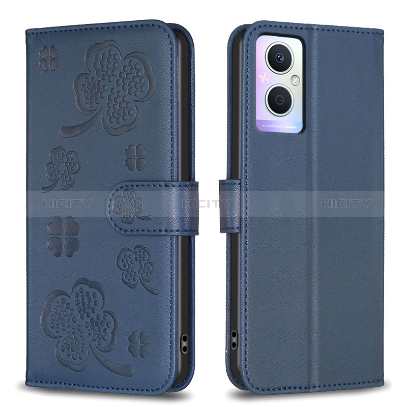 Custodia Portafoglio In Pelle Fiori Cover con Supporto BF1 per Oppo A96 5G