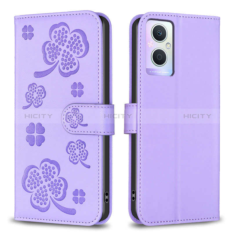 Custodia Portafoglio In Pelle Fiori Cover con Supporto BF1 per Oppo A96 5G