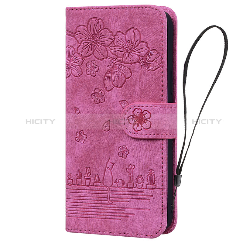 Custodia Portafoglio In Pelle Fiori Cover con Supporto HF2 per Huawei Honor X8b