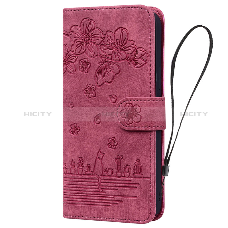 Custodia Portafoglio In Pelle Fiori Cover con Supporto HF2 per Huawei Honor X8b