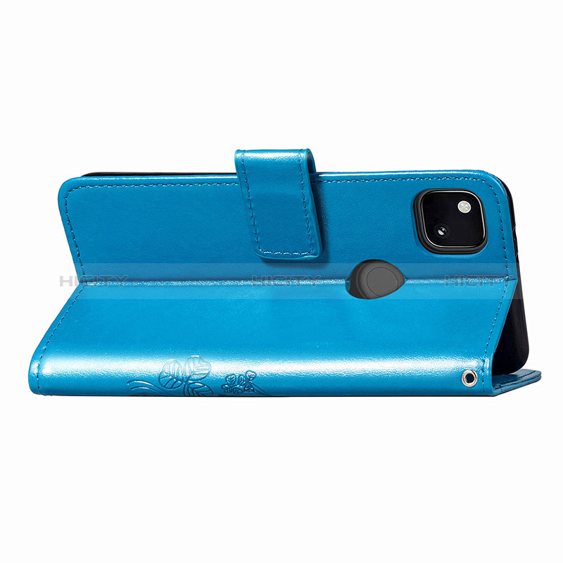 Custodia Portafoglio In Pelle Fiori Cover con Supporto per Google Pixel 4a