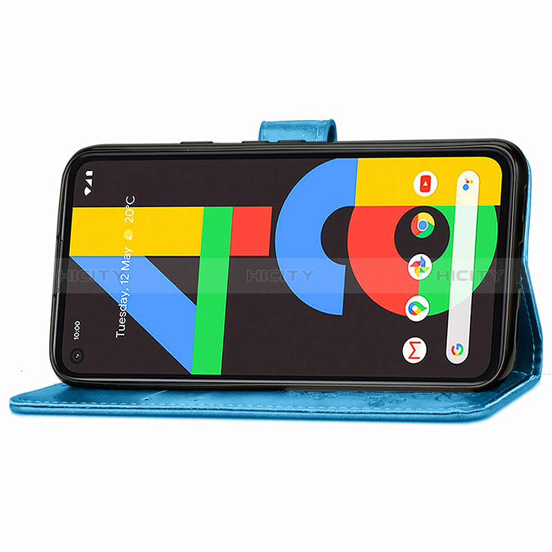 Custodia Portafoglio In Pelle Fiori Cover con Supporto per Google Pixel 4a