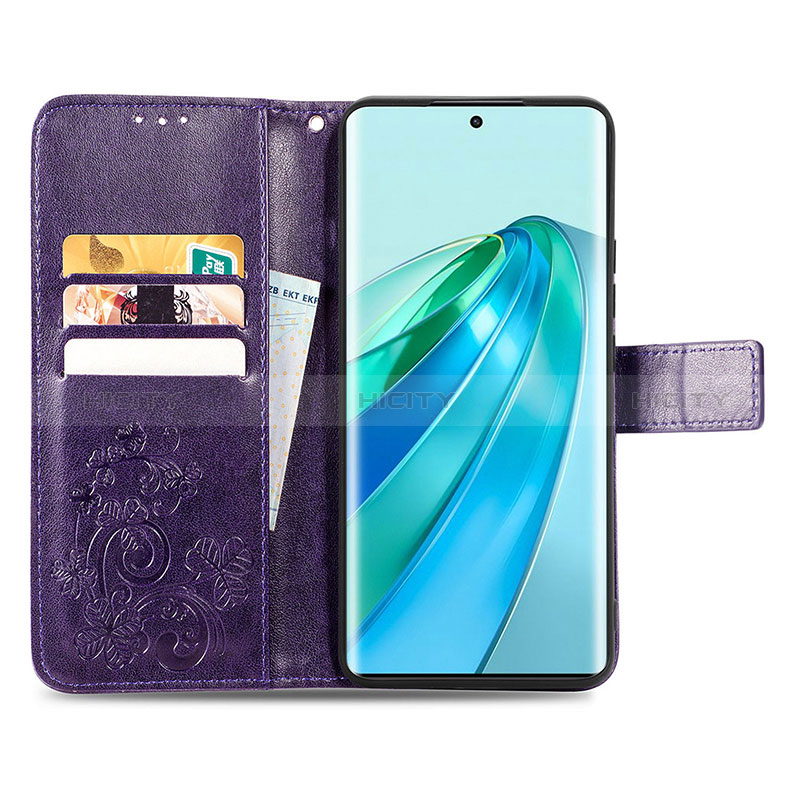 Custodia Portafoglio In Pelle Fiori Cover con Supporto per Huawei Honor Magic5 Lite 5G