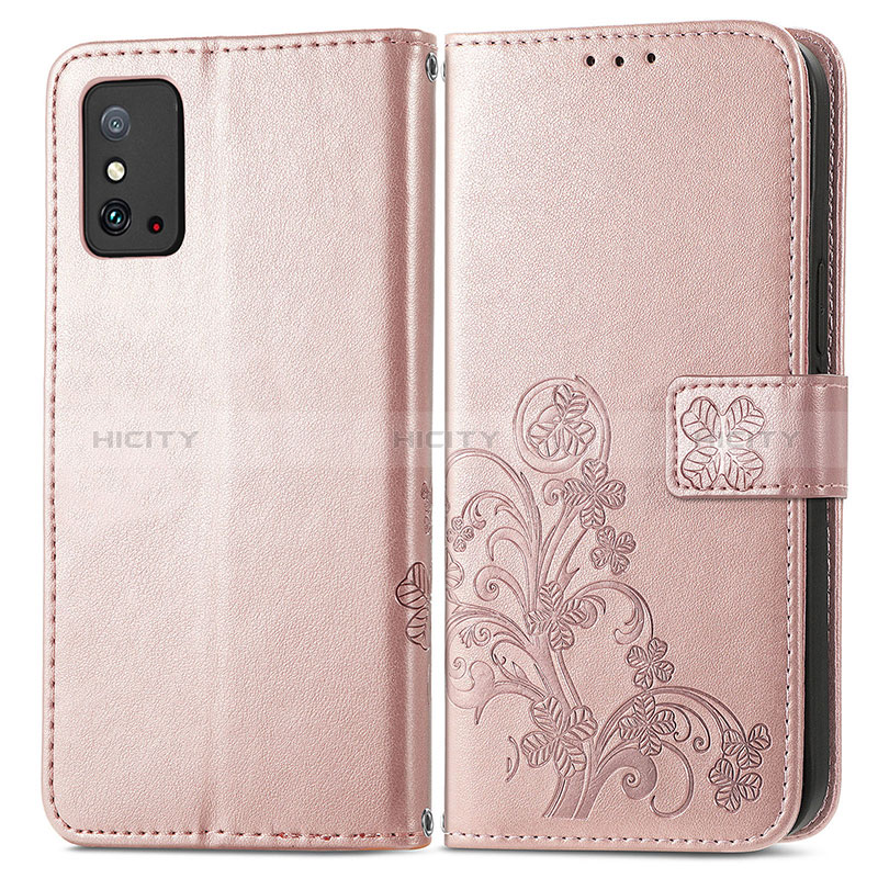 Custodia Portafoglio In Pelle Fiori Cover con Supporto per Huawei Honor X10 Max 5G Rosa