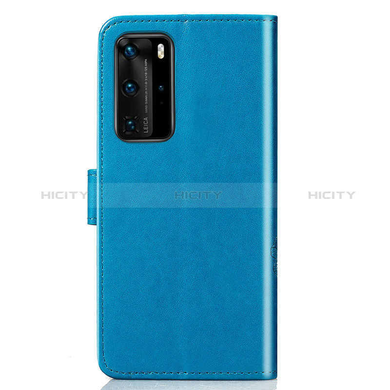 Custodia Portafoglio In Pelle Fiori Cover con Supporto per Huawei P40 Pro