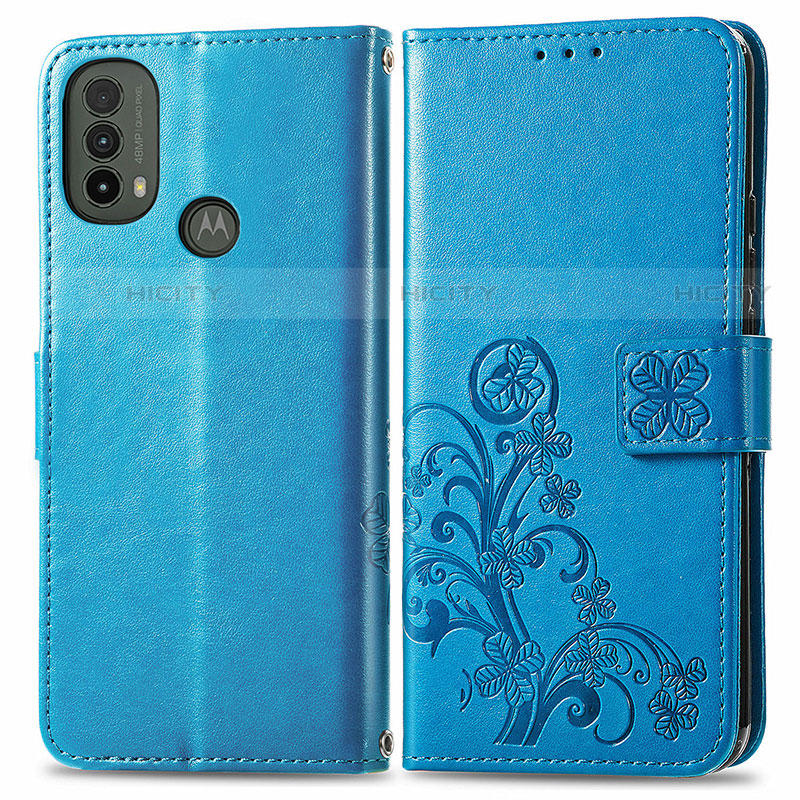 Custodia Portafoglio In Pelle Fiori Cover con Supporto per Motorola Moto E40