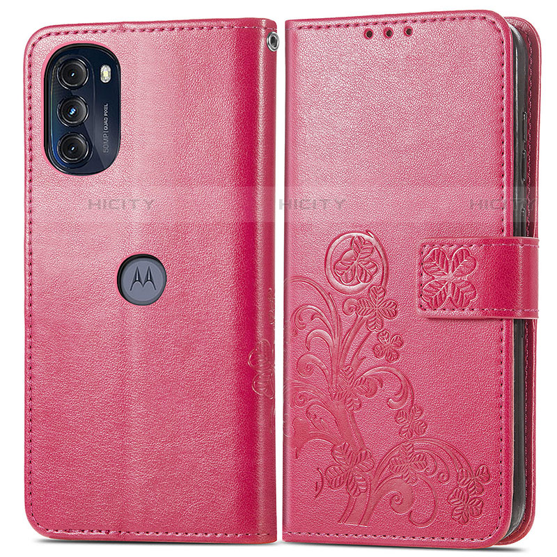 Custodia Portafoglio In Pelle Fiori Cover con Supporto per Motorola Moto G 5G (2022)