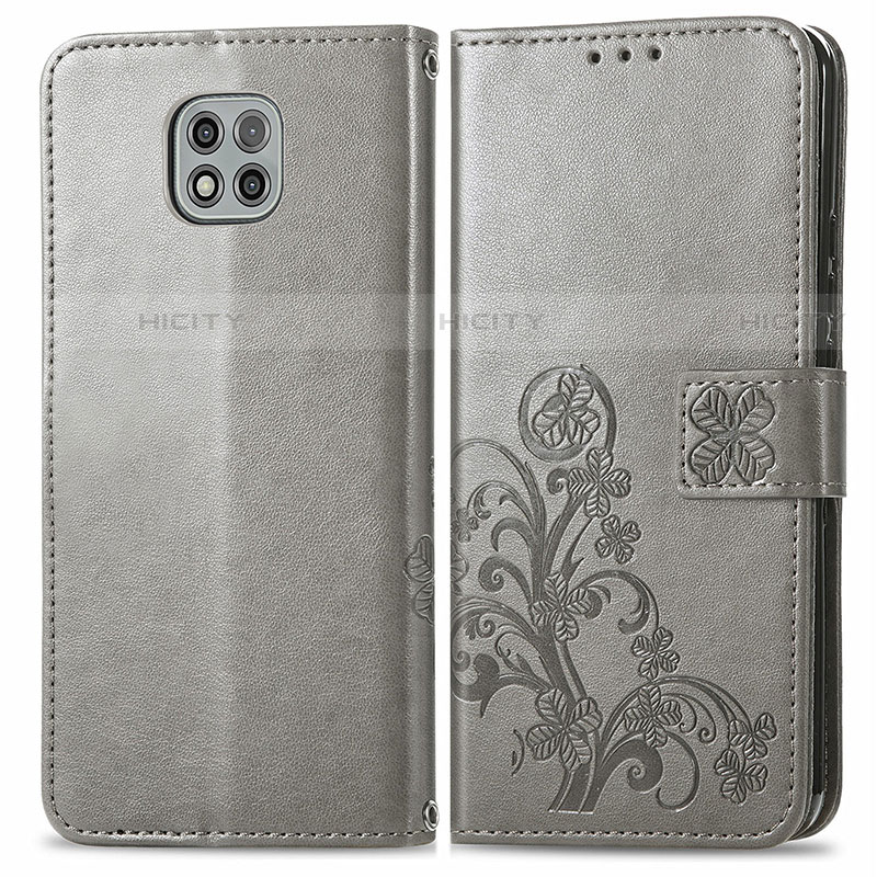 Custodia Portafoglio In Pelle Fiori Cover con Supporto per Motorola Moto G Power (2021)