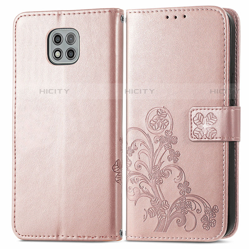 Custodia Portafoglio In Pelle Fiori Cover con Supporto per Motorola Moto G Power (2021)