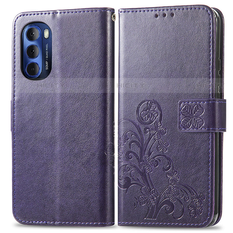 Custodia Portafoglio In Pelle Fiori Cover con Supporto per Motorola Moto G Stylus (2022) 5G