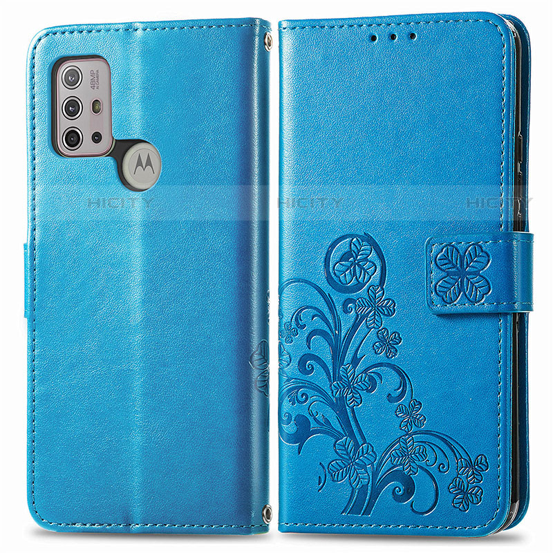 Custodia Portafoglio In Pelle Fiori Cover con Supporto per Motorola Moto G30