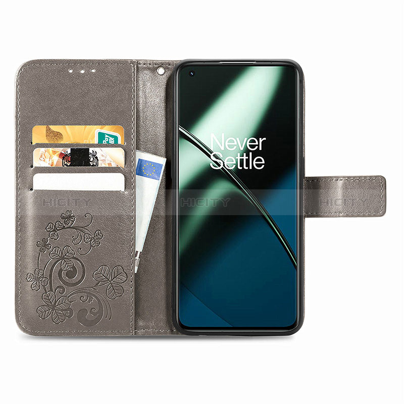Custodia Portafoglio In Pelle Fiori Cover con Supporto per OnePlus 11 5G