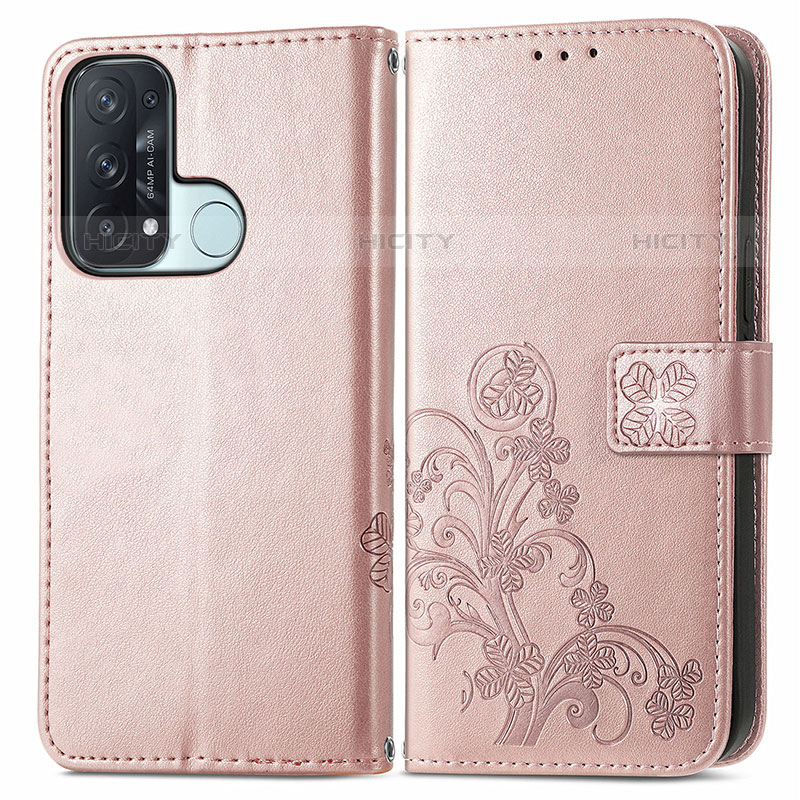 Custodia Portafoglio In Pelle Fiori Cover con Supporto per Oppo Reno5 A