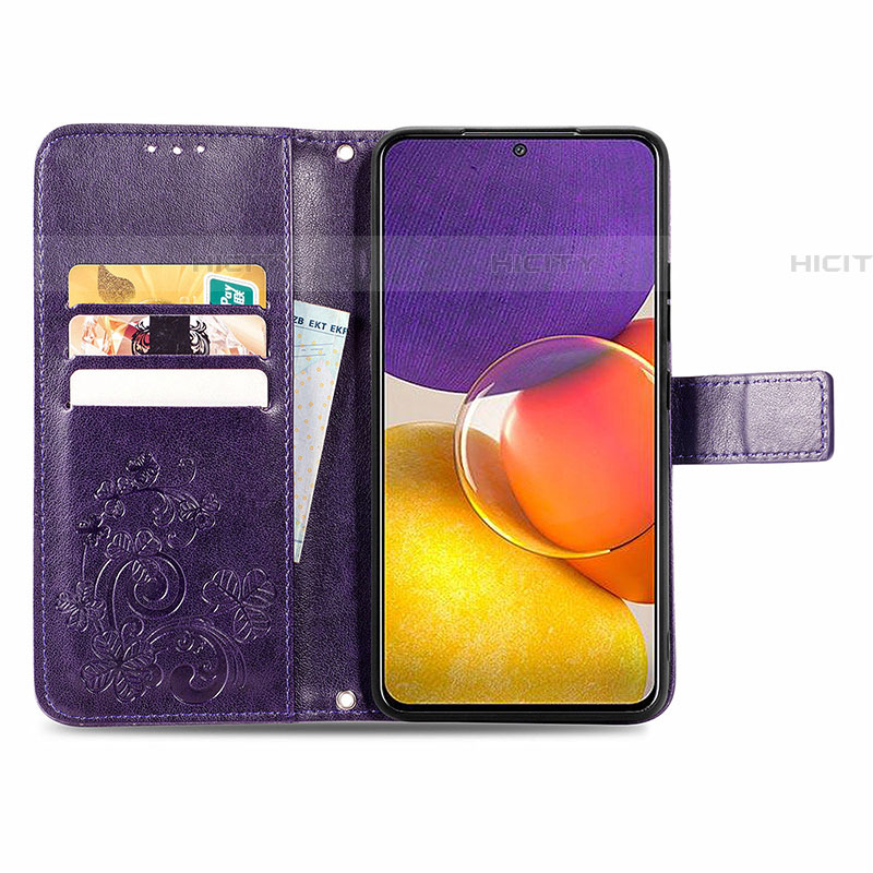 Custodia Portafoglio In Pelle Fiori Cover con Supporto per Samsung Galaxy A05s