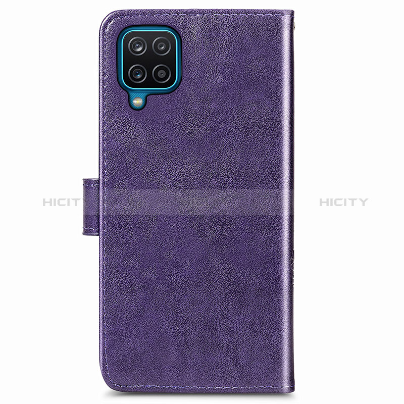 Custodia Portafoglio In Pelle Fiori Cover con Supporto per Samsung Galaxy A12 Nacho