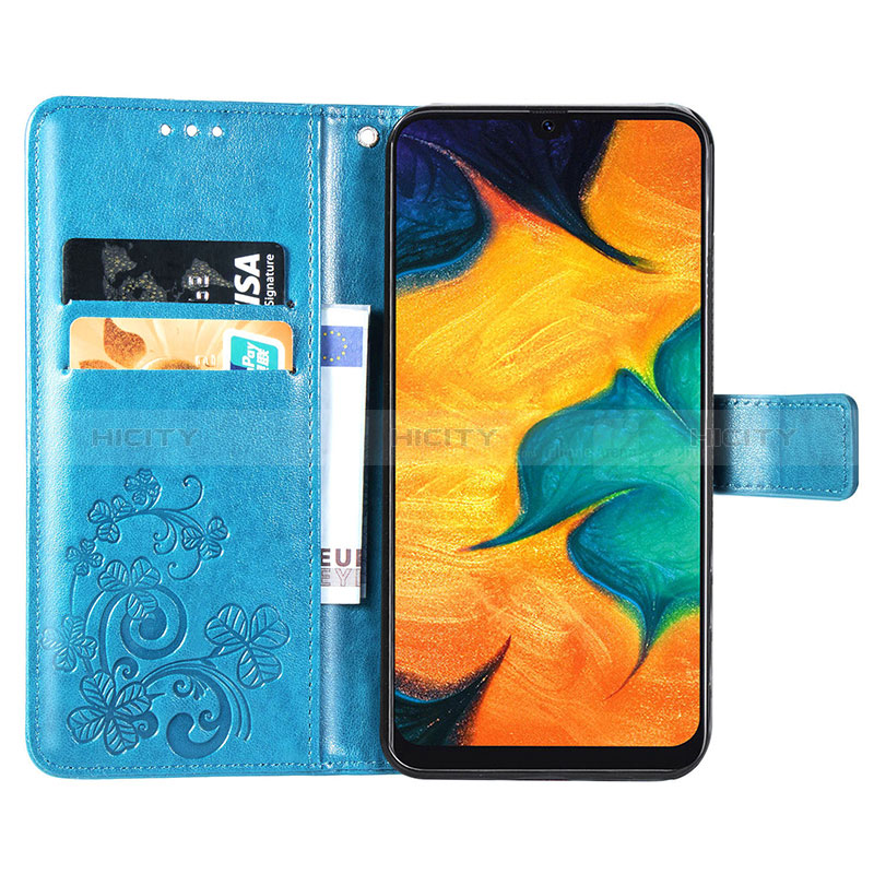 Custodia Portafoglio In Pelle Fiori Cover con Supporto per Samsung Galaxy A30