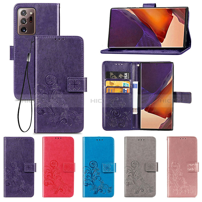 Custodia Portafoglio In Pelle Fiori Cover con Supporto per Samsung Galaxy Note 20 Ultra 5G