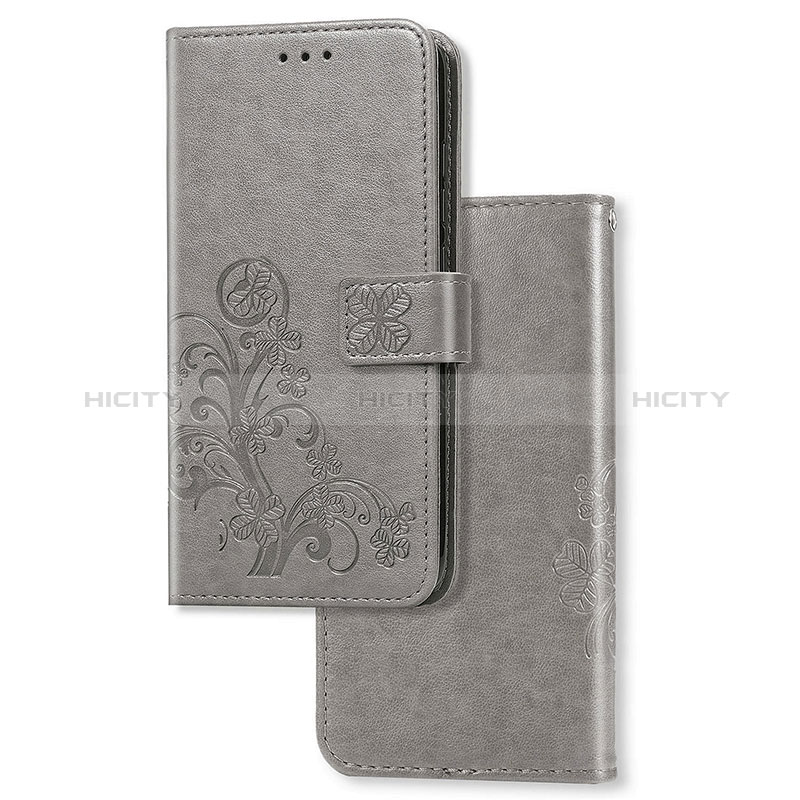Custodia Portafoglio In Pelle Fiori Cover con Supporto per Samsung Galaxy Note 20 Ultra 5G Grigio