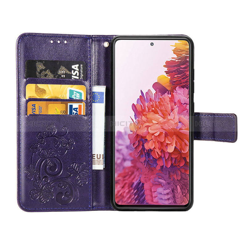 Custodia Portafoglio In Pelle Fiori Cover con Supporto per Samsung Galaxy S20 FE 5G