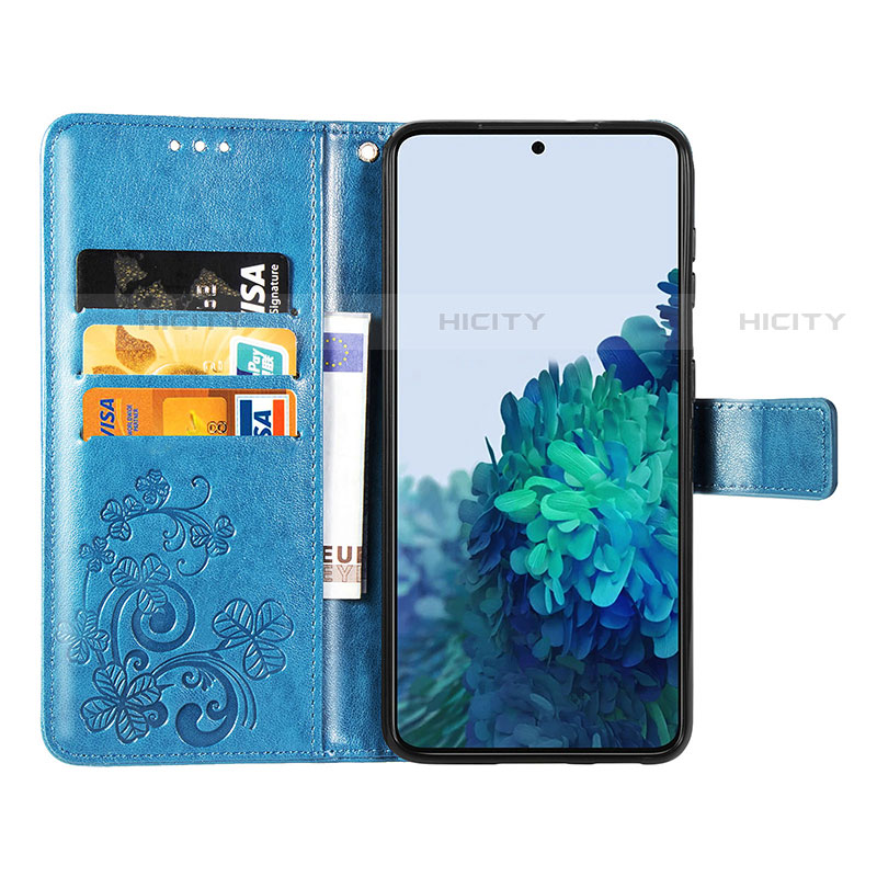 Custodia Portafoglio In Pelle Fiori Cover con Supporto per Samsung Galaxy S21 Plus 5G