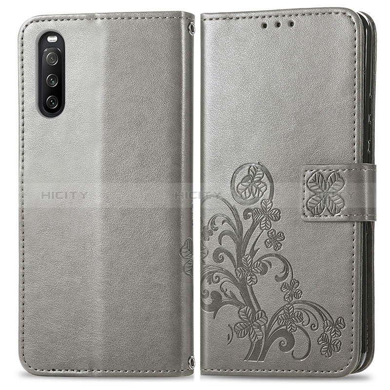 Custodia Portafoglio In Pelle Fiori Cover con Supporto per Sony Xperia 10 III