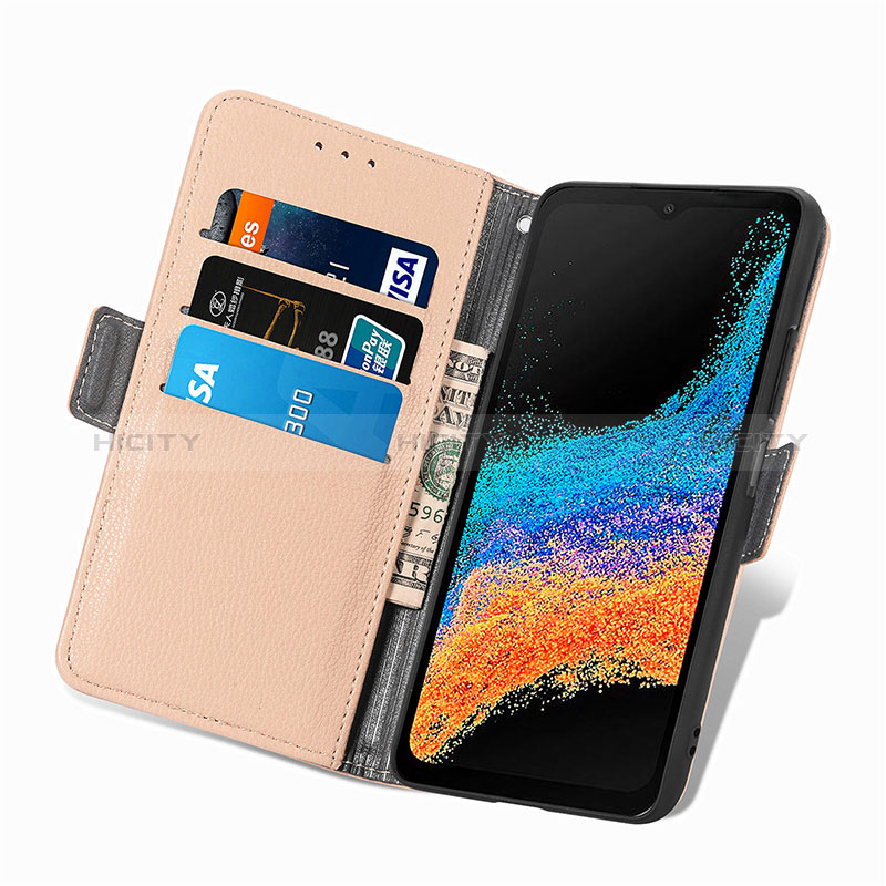 Custodia Portafoglio In Pelle Fiori Cover con Supporto S02D per Samsung Galaxy XCover 6 Pro 5G